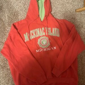 Exist Red and Green Hoodie